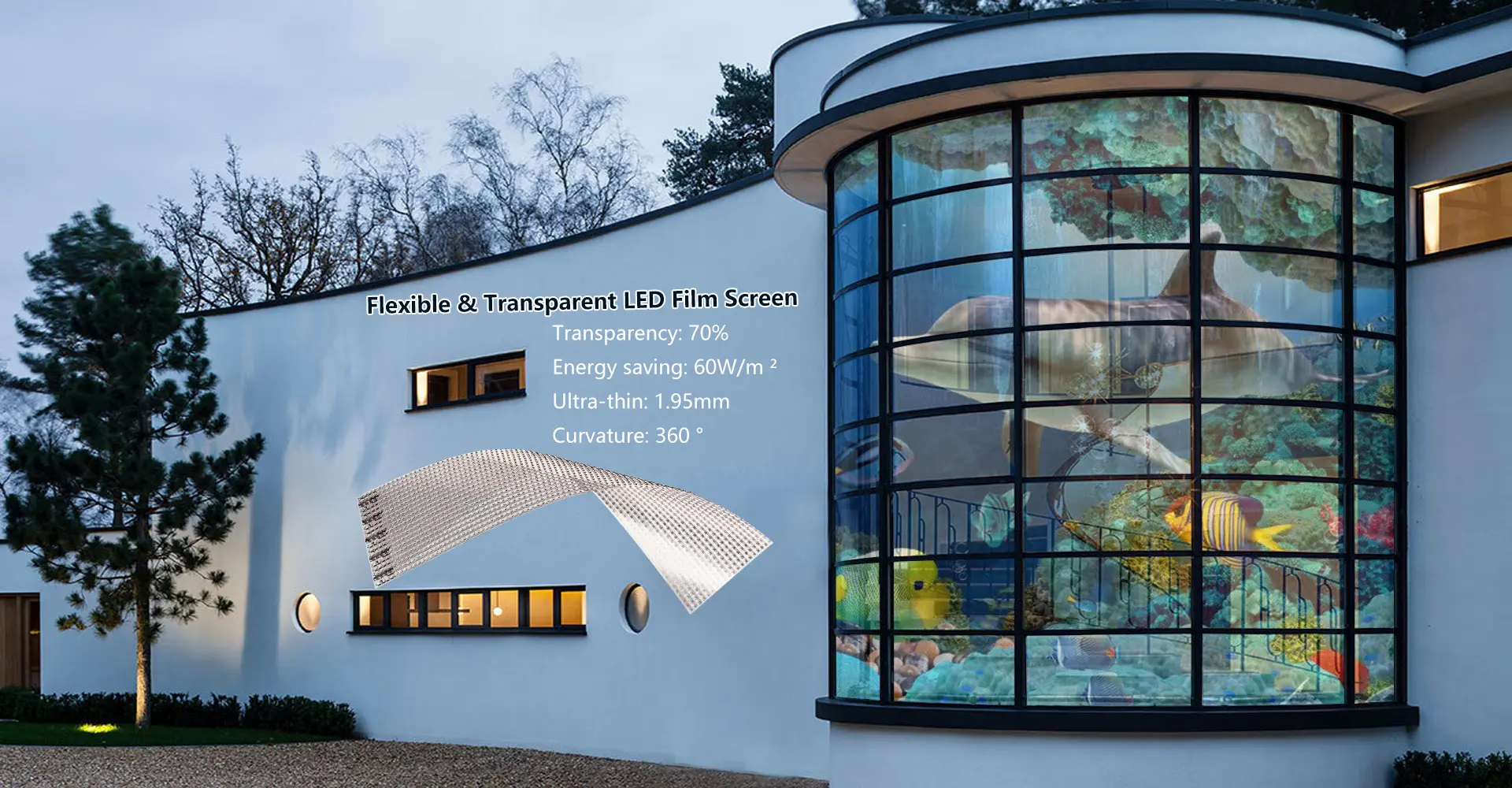 Transparent LED window display screen